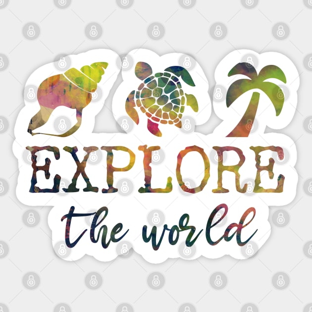 Explore the world Sticker by BoogieCreates